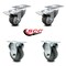 Service Caster 3.5 Inch Thermoplastic Rubber Swivel Top Plate Caster Lock Brakes 2 Rigid, 2PK SCC-TTL20S3514-TPRB-2-R-2 - alternate 5